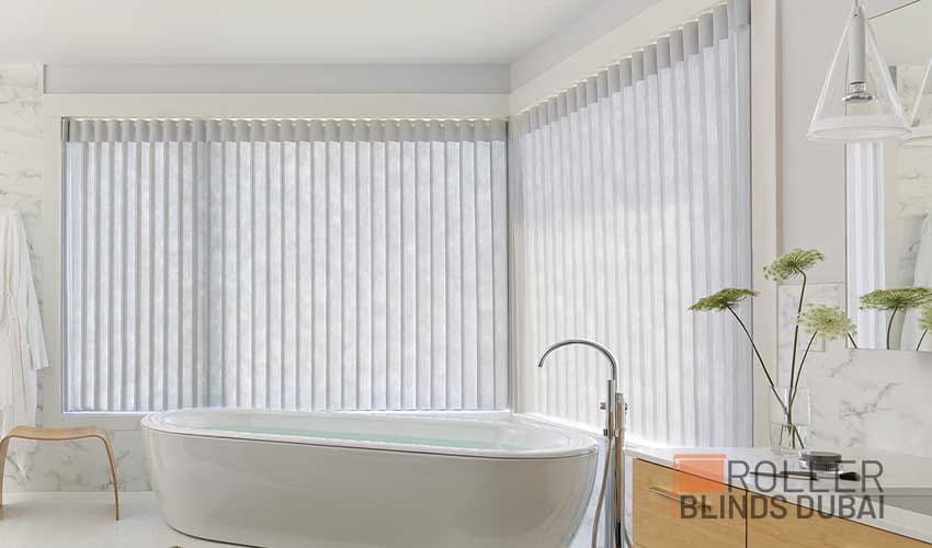 Use ethereal style blinds in the bathroom