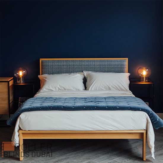 Solid Oak Wooden Customized Bed Dubai